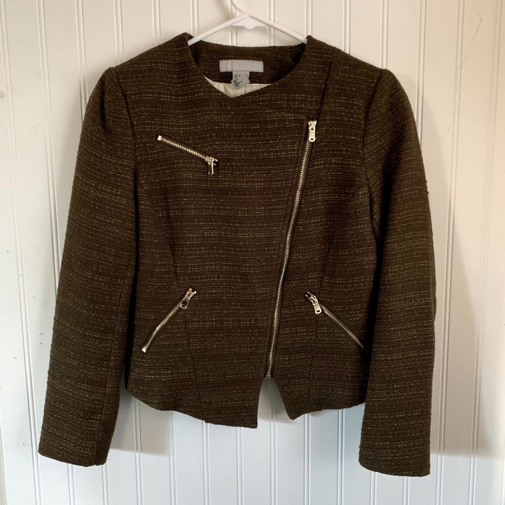 H&M Asymmetrical Zip Jacket, US 4